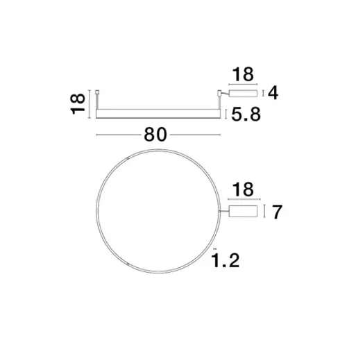 Stropné svietidlo NOVA LUCE 9063603 LED 50W 3685lm 3000K 230V IP20